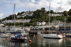 LOOE, Cornwall, England, UK - September 10 2018: Looe a very popular fishing port and Beach Holiday Resort royalty free stock photo LOOE, Cornwall, England, UK - September 10 2018: Looe a very popular fishing port and Beach Holiday Resort royalty free stock photo