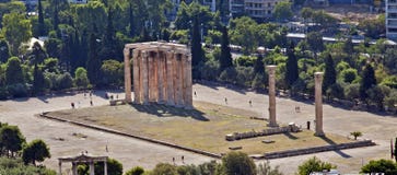Looking down on Zeus` Temple stock image Looking down on Zeus` Temple stock image