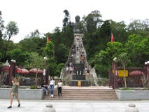 Ngong Ping Piazza, looking towards Tian Tan Buddha, Lantau island, Hong Kong stock photo Ngong Ping Piazza, looking towards Tian Tan Buddha, Lantau island, Hong Kong stock photo