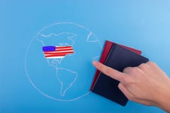 Lopp till USA begreppet royaltyfria bilder Lopp till USA begreppet royaltyfria bilder