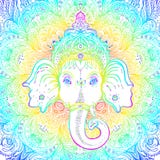 Lord Ganesha hindú sobre modelo adornado de la mandala Illustrat del vector stock de ilustración Lord Ganesha hindú sobre modelo adornado de la mandala Illustrat del vector stock de ilustración