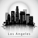 Los Angeles City Skyline. Typographic Design royalty free illustration Los Angeles City Skyline. Typographic Design royalty free illustration