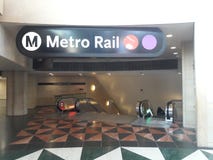 Los Angeles-Verbands-Station - Metro-rote/purpurrote Linie Bahnhofseingang stockfoto Los Angeles-Verbands-Station - Metro-rote/purpurrote Linie Bahnhofseingang stockfoto
