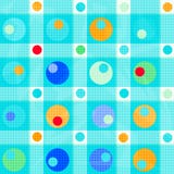 Los círculos coloreados y los polígonos en un fondo azul apacible vector el ejemplo stock de ilustración Los círculos coloreados y los polígonos en un fondo azul apacible vector el ejemplo stock de ilustración