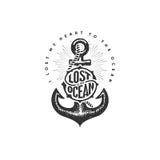 Lost in the Ocean circle with Anchor Vector Illustration royalty free illustration Lost in the Ocean circle with Anchor Vector Illustration royalty free illustration