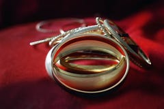 Lot of golden bracelets royalty free stock image Lot of golden bracelets royalty free stock image