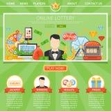 Loteria I najwyższa wygrana Jeden strona szablon royalty ilustracja Loteria I najwyższa wygrana Jeden strona szablon royalty ilustracja