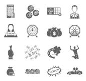 Loteryjny ikona set ilustracji Loteryjny ikona set ilustracji