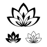 Lotus-bloem als symbool van yoga vector illustratie Lotus-bloem als symbool van yoga vector illustratie