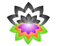 Lotus Logo yin yang stock illustrationer Lotus Logo yin yang stock illustrationer