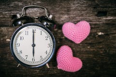 Love clock at 6 o`clock, Time of sweet loving pass memories. Stock Images Love clock at 6 o`clock, Time of sweet loving pass memories. Stock Images