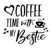 Love Coffee Time With My Bestie Stock Photography Love Coffee Time With My Bestie Stock Photography