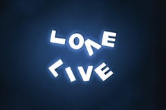 Love and live, two complementary words. stock image Love and live, two complementary words. stock image