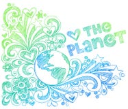 Love The Planet Sketchy Notebook Doodles Royalty Free Stock Photography Love The Planet Sketchy Notebook Doodles Royalty Free Stock Photography