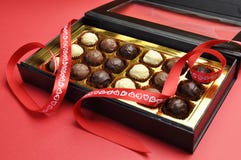 Love Theme Box Of Chocolates, Horizontal. Royalty Free Stock Photography