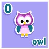 Adorable printable alphabet letters - letter O - illustration - adorable little owl stock illustration Adorable printable alphabet letters - letter O - illustration - adorable little owl stock illustration