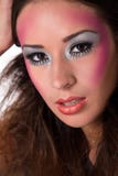 Lovely mixed raced girl with extreme make-up stock photo Lovely mixed raced girl with extreme make-up stock photo
