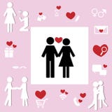 Lover Couple Icon of Sweetheart Relationship Concept Stock Photography Lover Couple Icon of Sweetheart Relationship Concept Stock Photography