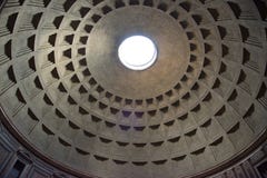 Low angle view of ceiling dome in Roman Pantheon, Rome, Italy royalty free stock images Low angle view of ceiling dome in Roman Pantheon, Rome, Italy royalty free stock images