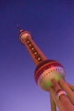 The low angle view of Oriental Pearl Tower