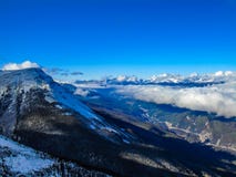 Whistlers Mountain, Jasper National Park, Alberta, Canada stock image Whistlers Mountain, Jasper National Park, Alberta, Canada stock image