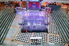 Luang Suan, Бангкок, Таиланд, 27, январь 2019, война стали, проблема, Battlebots стоковая фотография Luang Suan, Бангкок, Таиланд, 27, январь 2019, война стали, проблема, Battlebots стоковая фотография