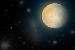 Luce della luna nel cielo notturno nella galassia illustrazione vettoriale Luce della luna nel cielo notturno nella galassia illustrazione vettoriale