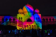 Luce e moto di festival a Putrajaya, Malesia fotografia stock libera da diritti Luce e moto di festival a Putrajaya, Malesia fotografia stock libera da diritti