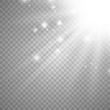 Luce solare bianca trasparente di vettore royalty illustrazione gratis Luce solare bianca trasparente di vettore royalty illustrazione gratis