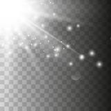 Luce solare bianca trasparente di vettore illustrazione di stock Luce solare bianca trasparente di vettore illustrazione di stock