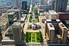Lucht Mening van de Stad Scape van St.Louis stock afbeelding Lucht Mening van de Stad Scape van St.Louis stock afbeelding