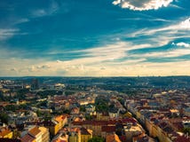 Lucht mening van Praag stock foto Lucht mening van Praag stock foto
