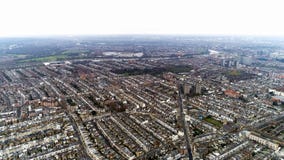 Luchtmening van Chelsea, Fulham, het Westen Kensington en Predikanten Groen in Londen stock foto Luchtmening van Chelsea, Fulham, het Westen Kensington en Predikanten Groen in Londen stock foto
