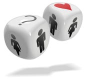Lucky in Love People Chance Game Dice Cubes