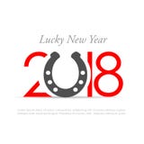 Lucky New Year vektorsymbol 2018 stock illustrationer Lucky New Year vektorsymbol 2018 stock illustrationer