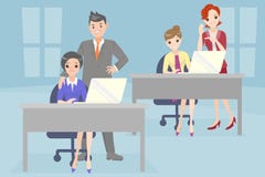 Ludzie biznesu z znęcać się problem ilustracji Ludzie biznesu z znęcać się problem ilustracji