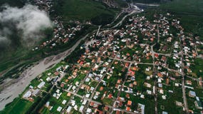 Luftaufnahme der Stadt stockbild Luftaufnahme der Stadt stockbild