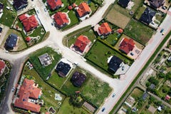 Luftaufnahme der Stadtvororte stockbild Luftaufnahme der Stadtvororte stockbild