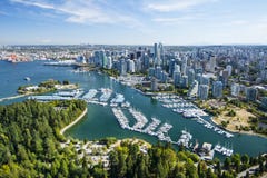 Luftbild von Vancouver BC Kanada lizenzfreie stockfotografie Luftbild von Vancouver BC Kanada lizenzfreie stockfotografie