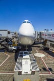 Lufthansa Boeing 747 at a Gate at Los Angeles International Airport Royalty Free Stock Image Lufthansa Boeing 747 at a Gate at Los Angeles International Airport Royalty Free Stock Image