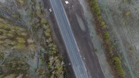 Luftvermessung Flug entlang der Spätherbstlandstraße Luftvermessung Flug entlang der Spätherbstlandstraße