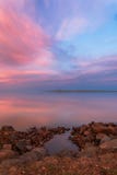 Lugna afton med colorfullhimmel royaltyfria foton Lugna afton med colorfullhimmel royaltyfria foton
