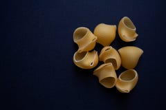 Lumaconi Or Snail Shell Pasta On Black Background Royalty Free Stock Image Lumaconi Or Snail Shell Pasta On Black Background Royalty Free Stock Image