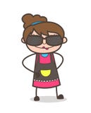 Lunettes de soleil de fantaisie sur le visage - vecteur de Girl Artist Cartoon d'esthéticien illustration de vecteur Lunettes de soleil de fantaisie sur le visage - vecteur de Girl Artist Cartoon d'esthéticien illustration de vecteur