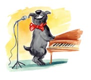 lurvigt sjunga för hund royaltyfri illustrationer lurvigt sjunga för hund royaltyfri illustrationer