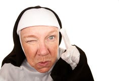 Lustige Nonne stockbild Lustige Nonne stockbild