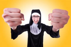 Lustige Nonne stockfotografie Lustige Nonne stockfotografie