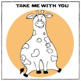 Lustige Vektorgrußkarte mit netter fetter Karikaturgiraffe und -phrase Das Konzept des Spa?entwurfs f?r Kleidung und Innenraum ei lizenzfreie abbildung Lustige Vektorgrußkarte mit netter fetter Karikaturgiraffe und -phrase Das Konzept des Spa?entwurfs f?r Kleidung und Innenraum ei lizenzfreie abbildung