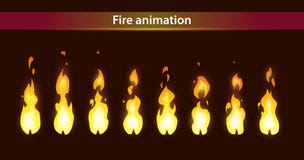 Lutins d'animation du feu illustration de vecteur Lutins d'animation du feu illustration de vecteur