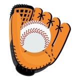 Luva de beisebol com bola ilustração stock Luva de beisebol com bola ilustração stock